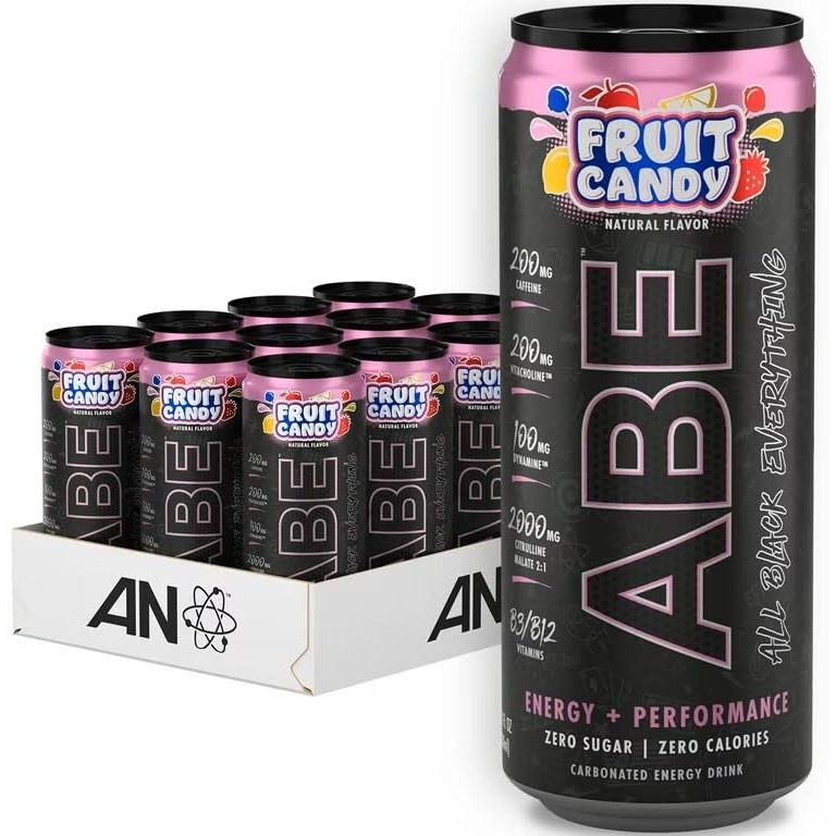 All Black Everything Sugar Free Energy Drink | Fruit Candy | 0 Calories | 12 Pack | 200Mg Natural Caffeine | Pre-Workout Sport Drink For Men And Women