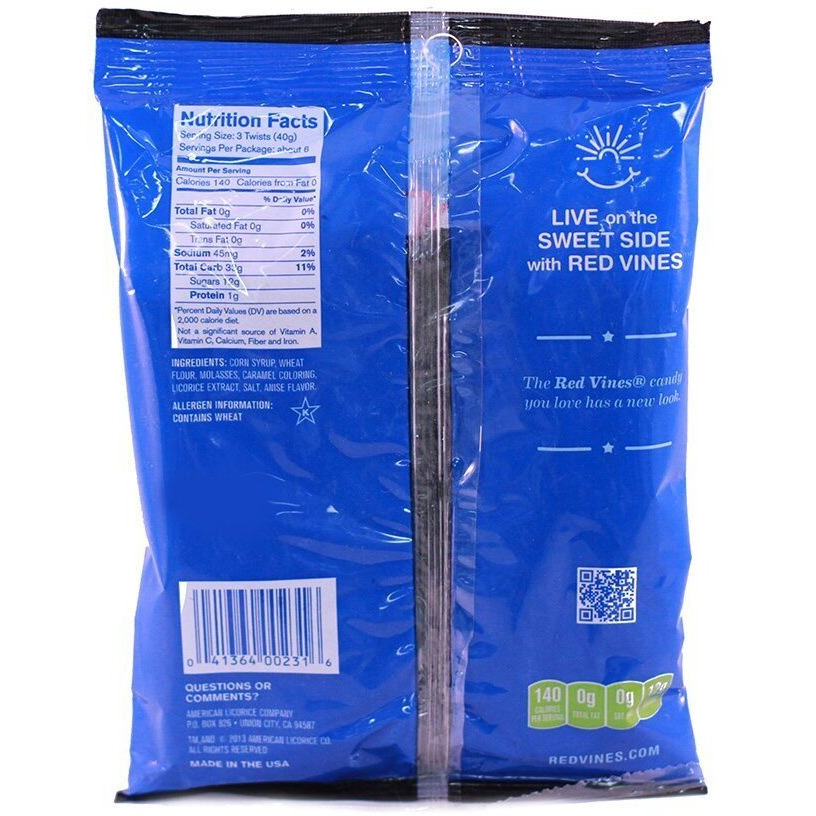 Red Vines Black Jumbo Licorice Twists 8Oz Bag (12 Pack)