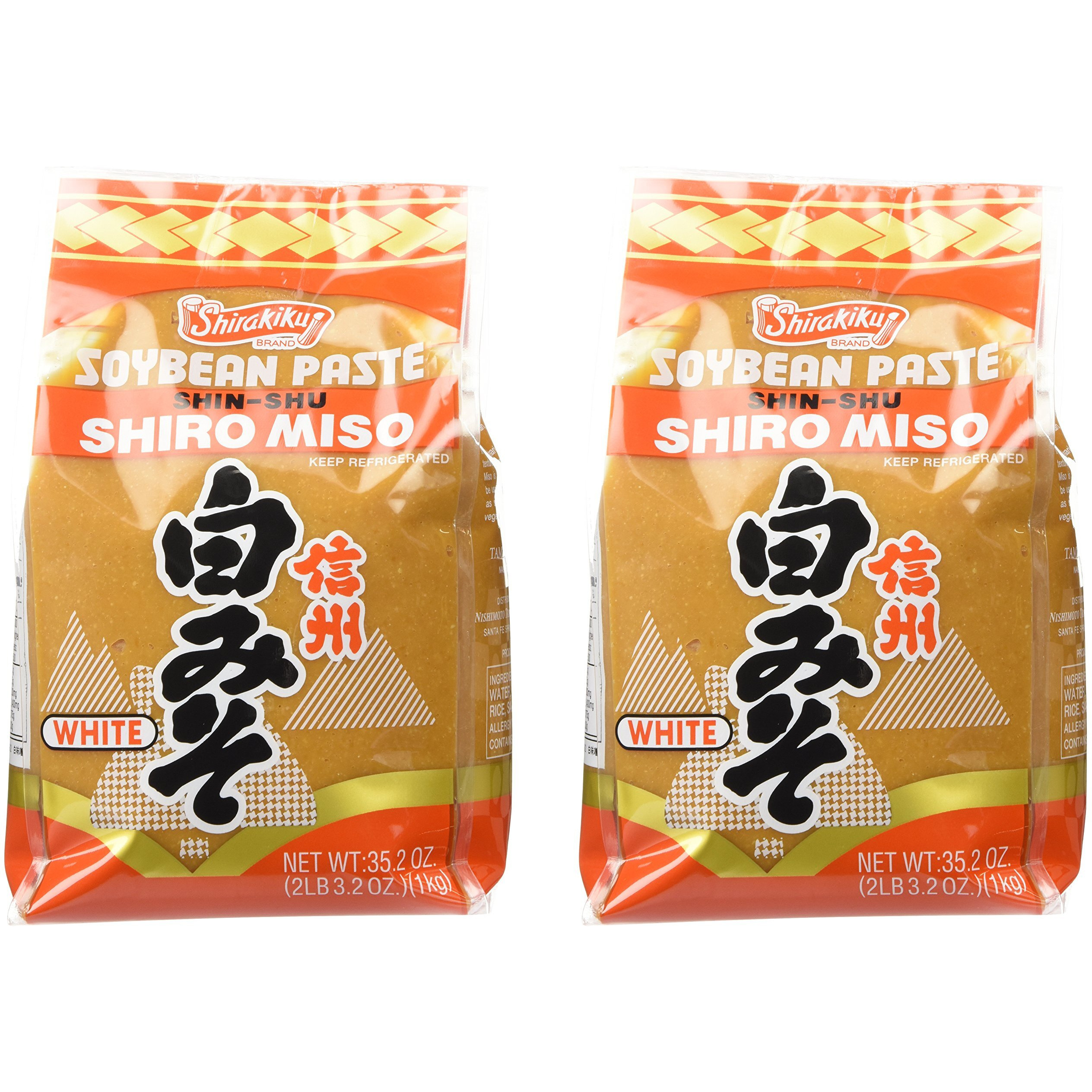 Shirakiku Miso Shiro (White) Soy Bean Paste, 35.27-Ounce Bags (Pack Of 2)