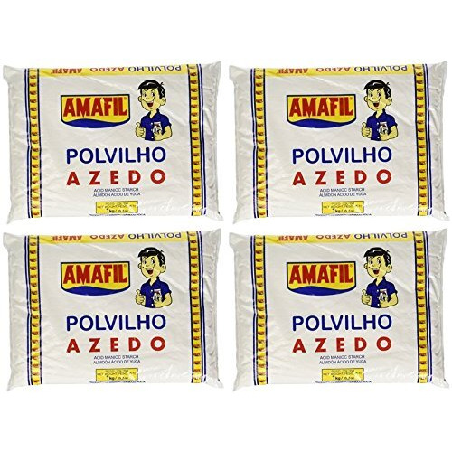 Amafil Sour Manioc Starch 35.2 Oz | Polvilho Azedo 1Kg (Pack Of 04)