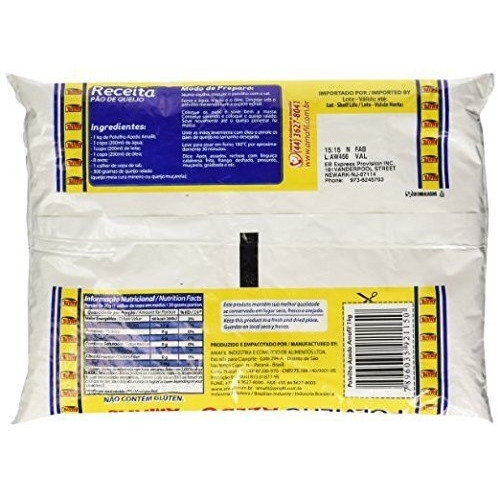 Amafil Sour Manioc Starch 35.2 Oz | Polvilho Azedo 1Kg (Pack Of 04)