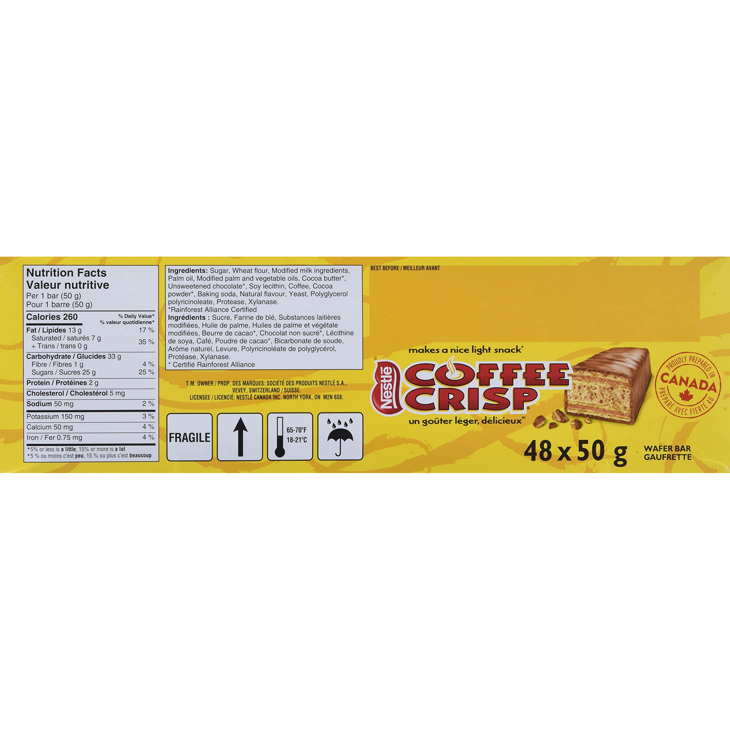 Nestle Coffee Crisp Bar, 1.76-Ounce Bars (Pack Of 48)