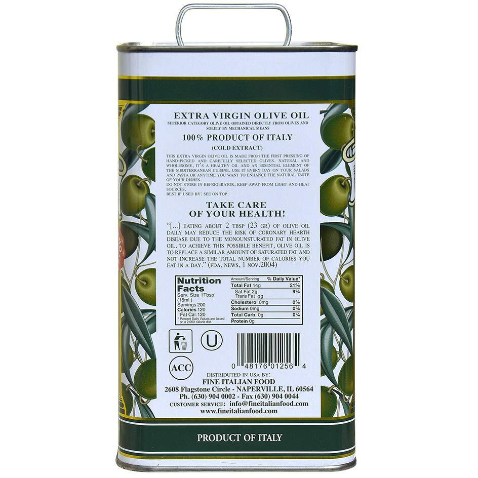 Mantova Italian Golden Extra Virgin Olive Oil 102 Oz - Premium Authentic Italian Evoo Cold-Pressed, 100% Italian Grown Olives, Rich Flavor, Ideal For Cooking And Dressings