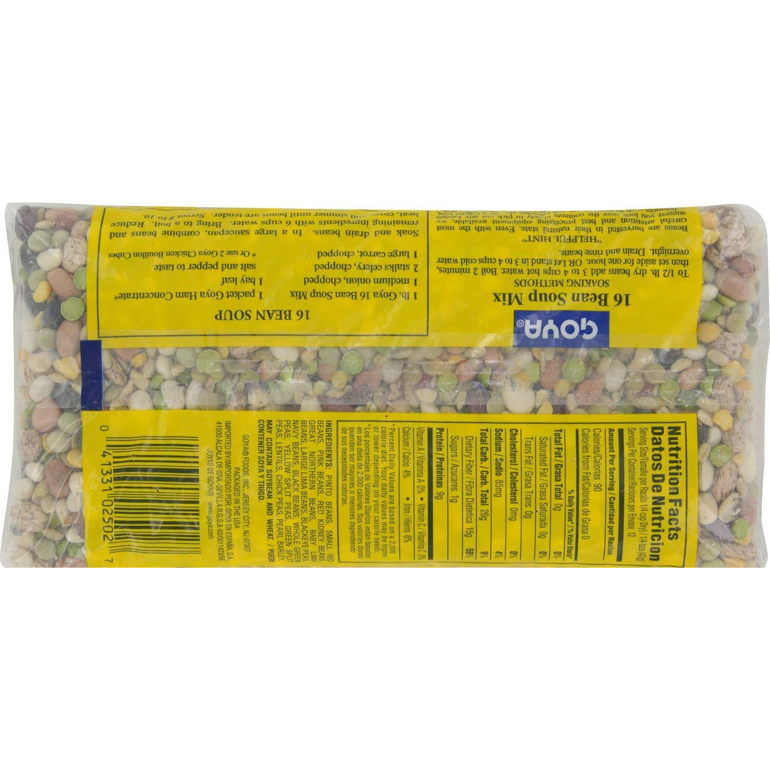 Goya 16 Bean Soup Mix No. 1 Grade, 14 Oz, 1 Bag