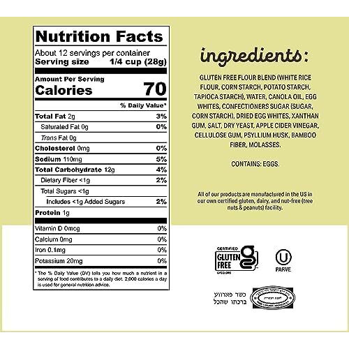 Katz Gluten Free Bread Crumbs Plain Unseasoned. Crispy Flavorful Coating. Perfect For Baking & Cooking. Kosher, Dairy Free, Soy Free, Nut Free. 12 Oz (Pack Of 6)
