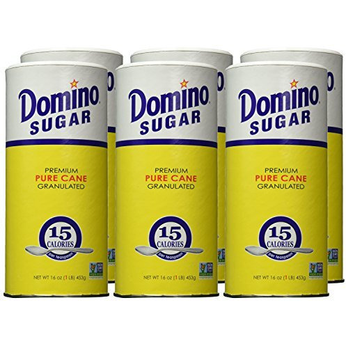 Domino Premium Pure Cane Granulated Sugar With Easy Pour Recloseable Top 16 Oz. (Pack Of 6)