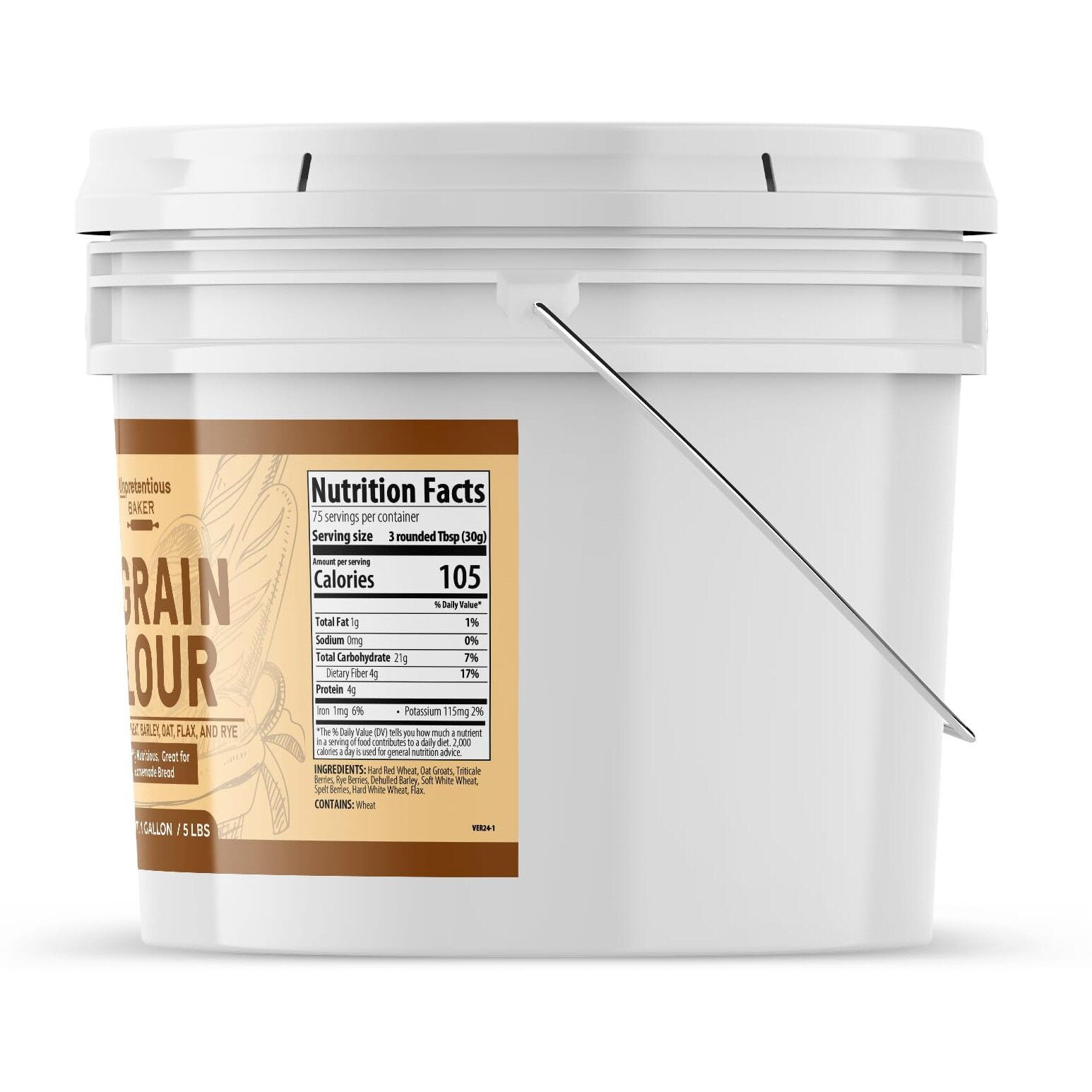 Unpretentious 9 Grain Flour, 1 Gallon, Bread & Dough, Storable, Fresh Homemade Bread