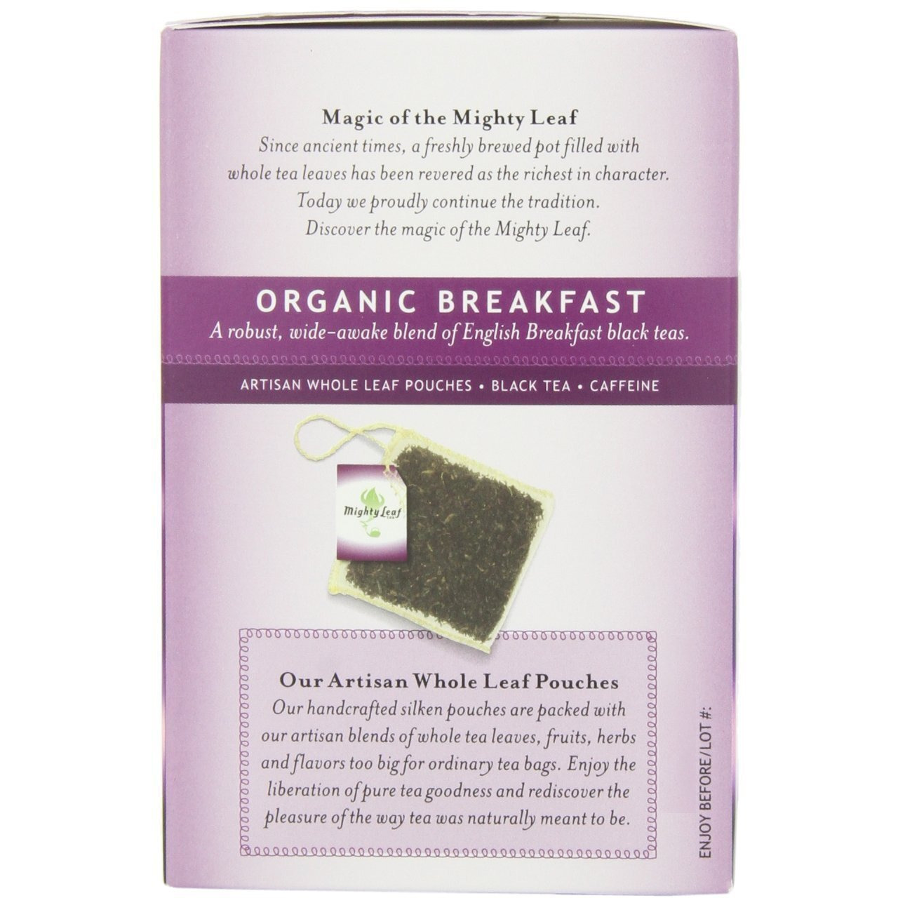 Mighty Leaf Black Tea, Organic Breakfast, 15 Pouches (Pack Of 3)