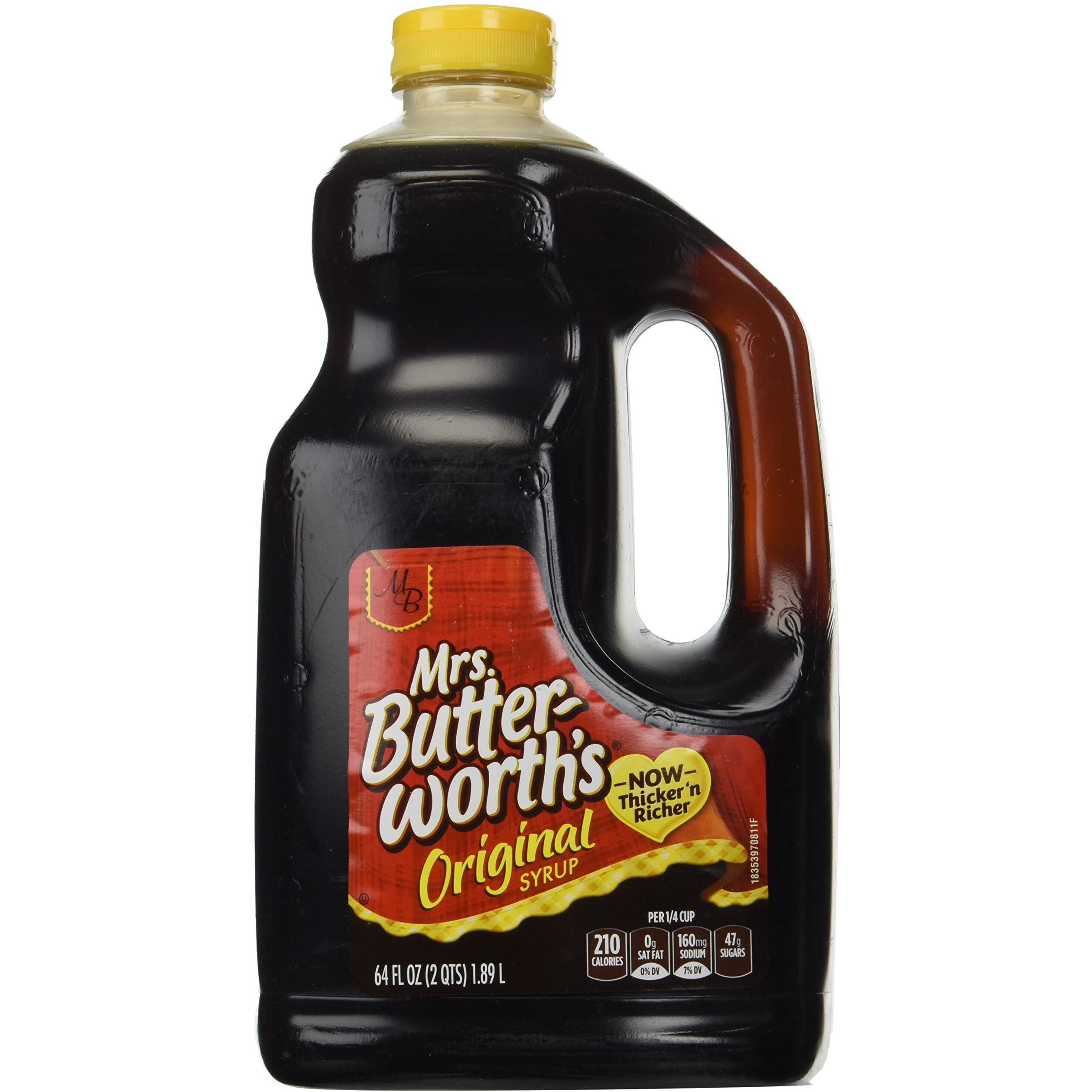Mrs. Butterworth's Original Syrup, Thick-N-Rich,64 Fl Oz Jug,Pack Of 2
