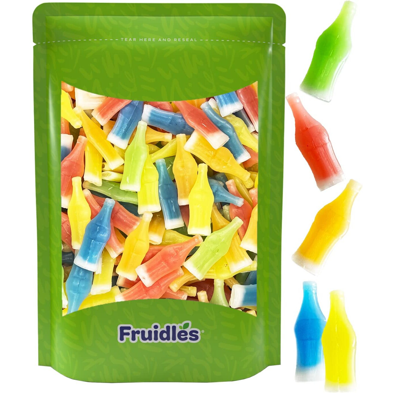 Fruidles Original Wax Bottles Candy Drinks, Liquid Filled Mini Drinks, Party Favorite Treats (1 Pound)