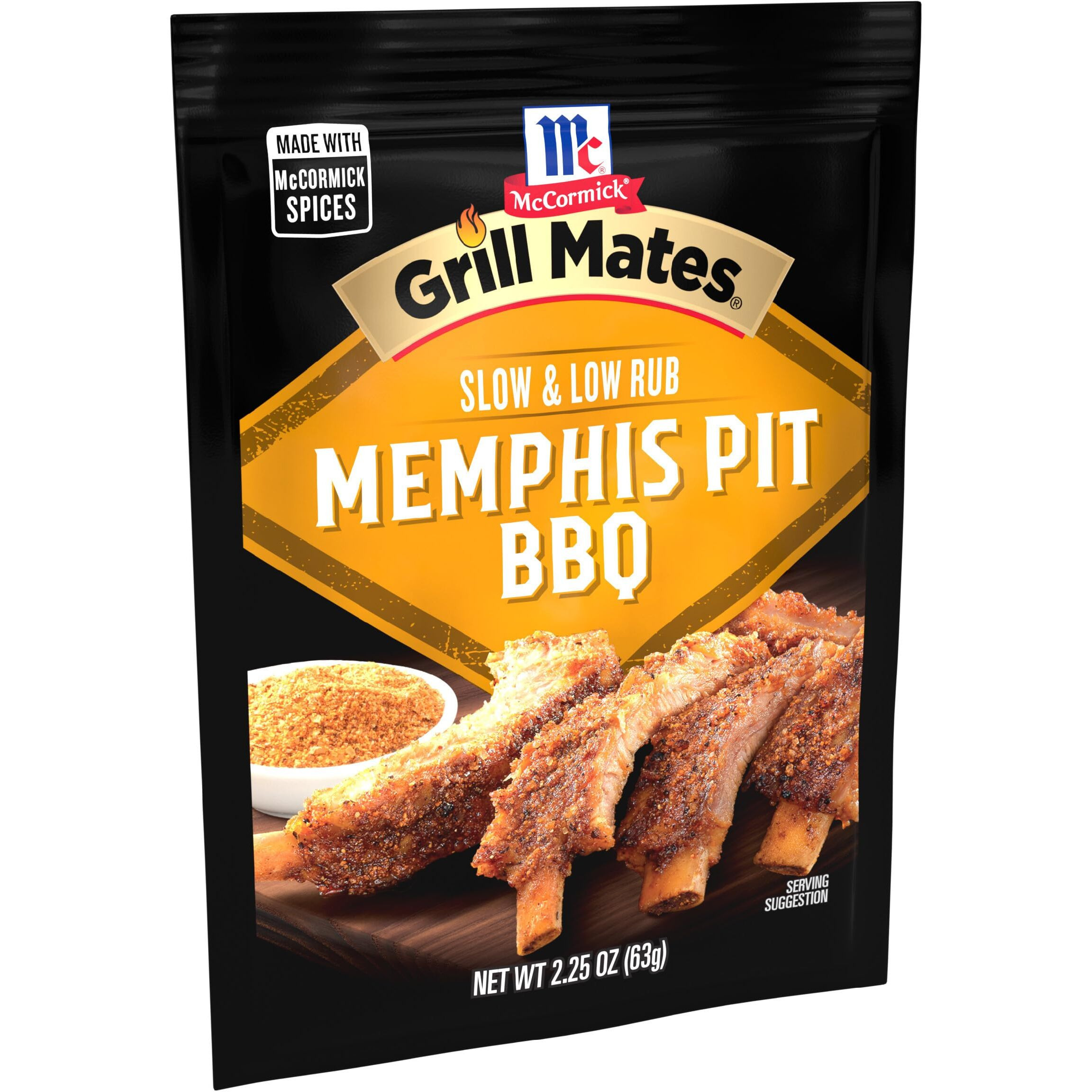 Mccormick Grill Mates Slow & Low Memphis Pit Bbq Rub, 2.25 Oz (Pack Of 10)