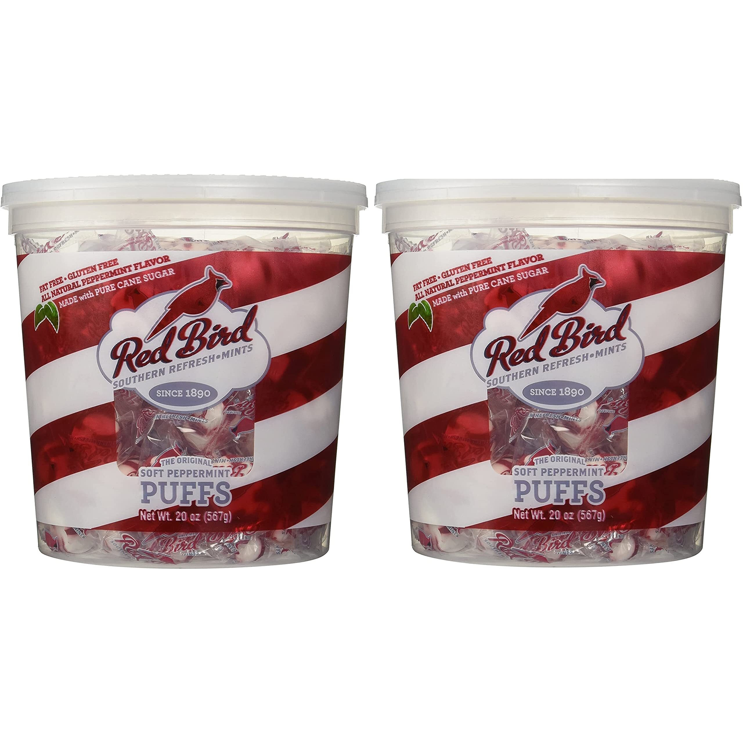 Red Bird Peppermint Puffs 18 Oz Tub (Original Version) ( Pack Of 2 )