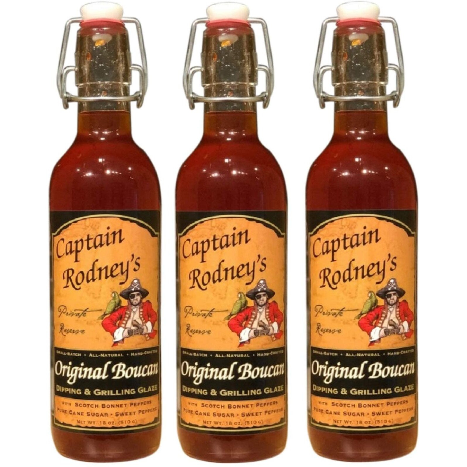 Captain Rodney's Boucan Pepper Glaze 18 Oz (3 Pack)