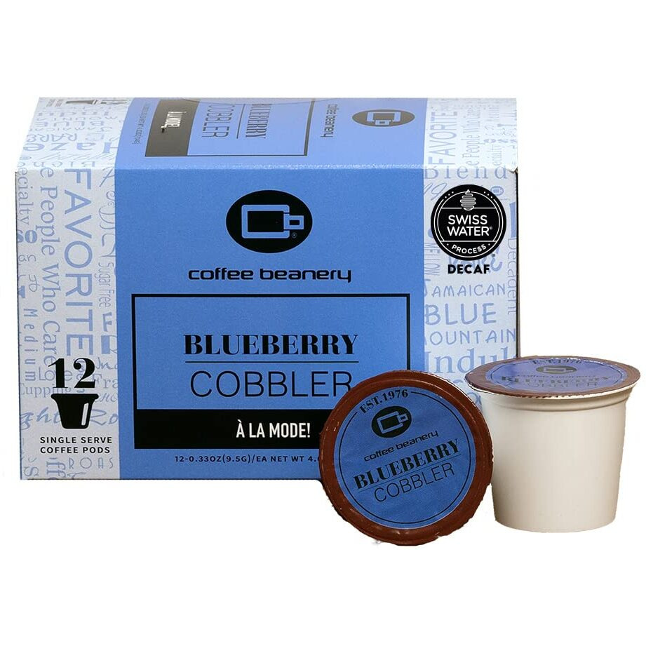 Blueberry Cobbler Decaf Coffee Pods By Coffee Beanery | 12Ct Flavored Decaf Coffee Pods Medium Roast Coffee Pods| 100% Specialty Arabica Coffee| Gourmet Coffee Pods