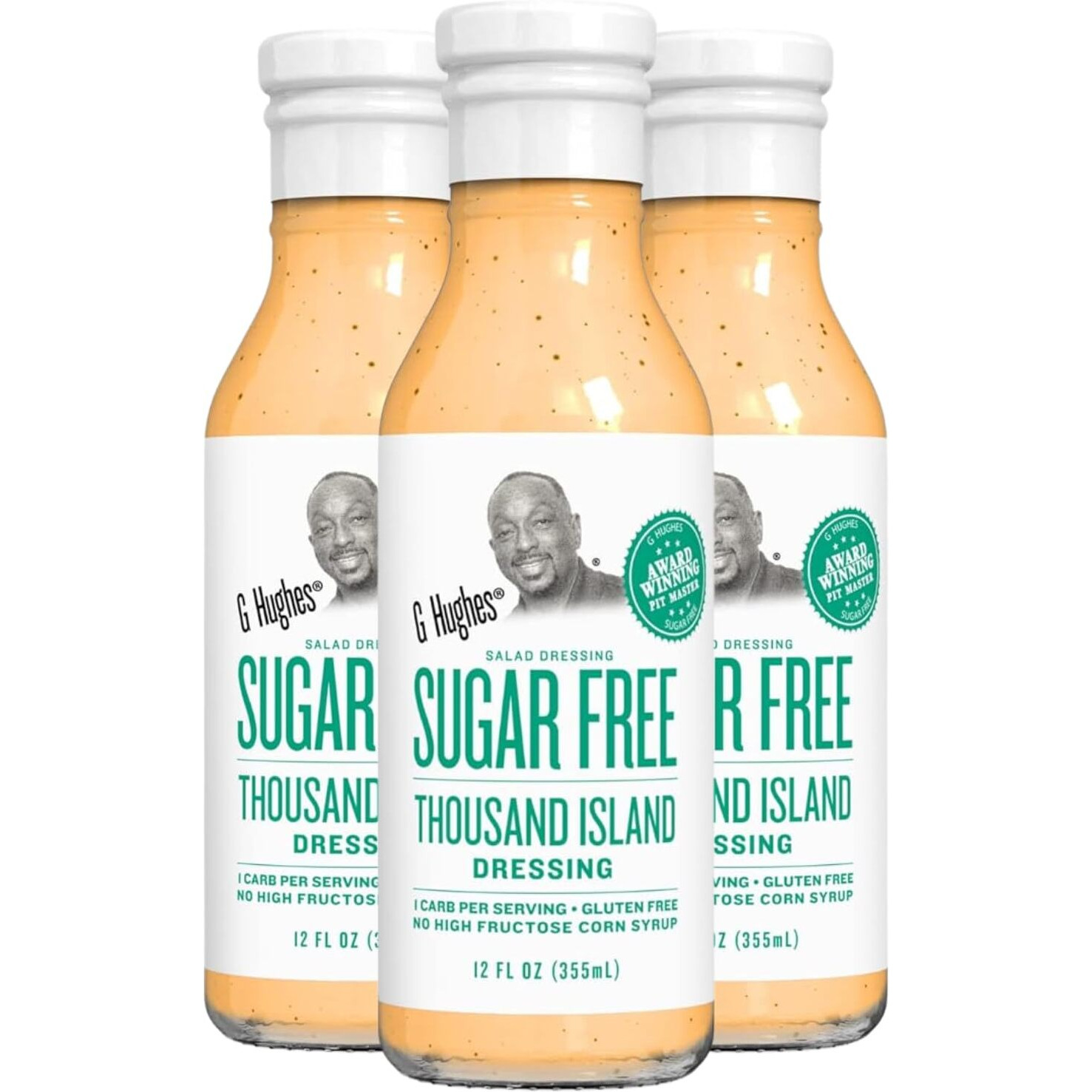 G Hughes Sugar Free Thousand Island Dressing - Keto Thousand Island Salad Dressings, Low Carb Thousand Island, Sugar Free Salad Dressing, Gluten Free Salad Dressings, Keto Dressings - 12 Oz. (3-Pack)