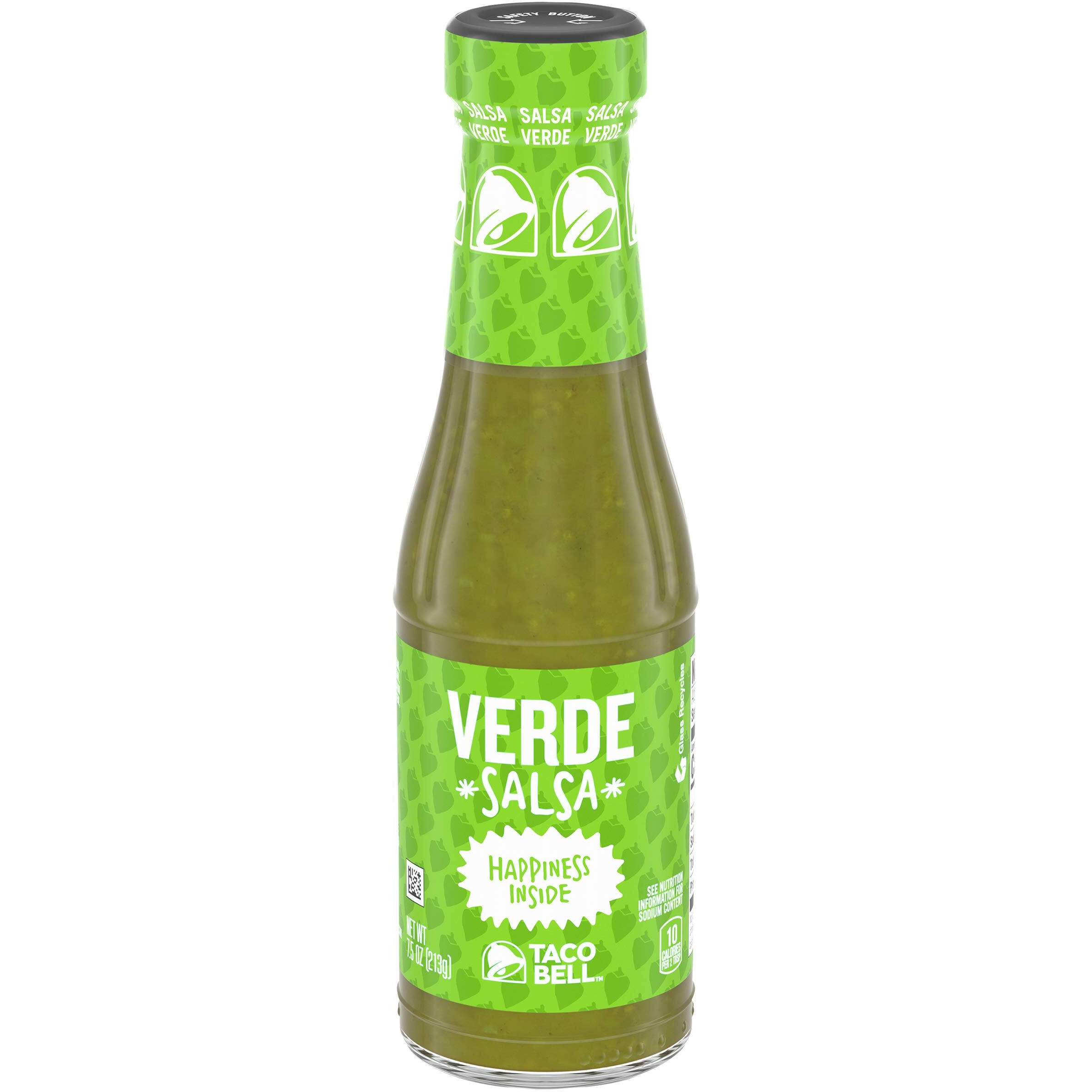 Taco Bell Verde Salsa Sauce (7.5 Oz Bottles, Pack Of 12)