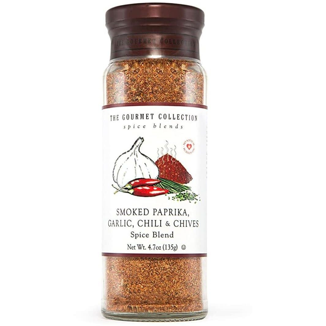 The Gourmet Collection, Smoked Paprika, Garlic, Chili & Chives Spice Blend-Salt Free Seasonings For Cooking Chicken, Beef, Pork, Fish