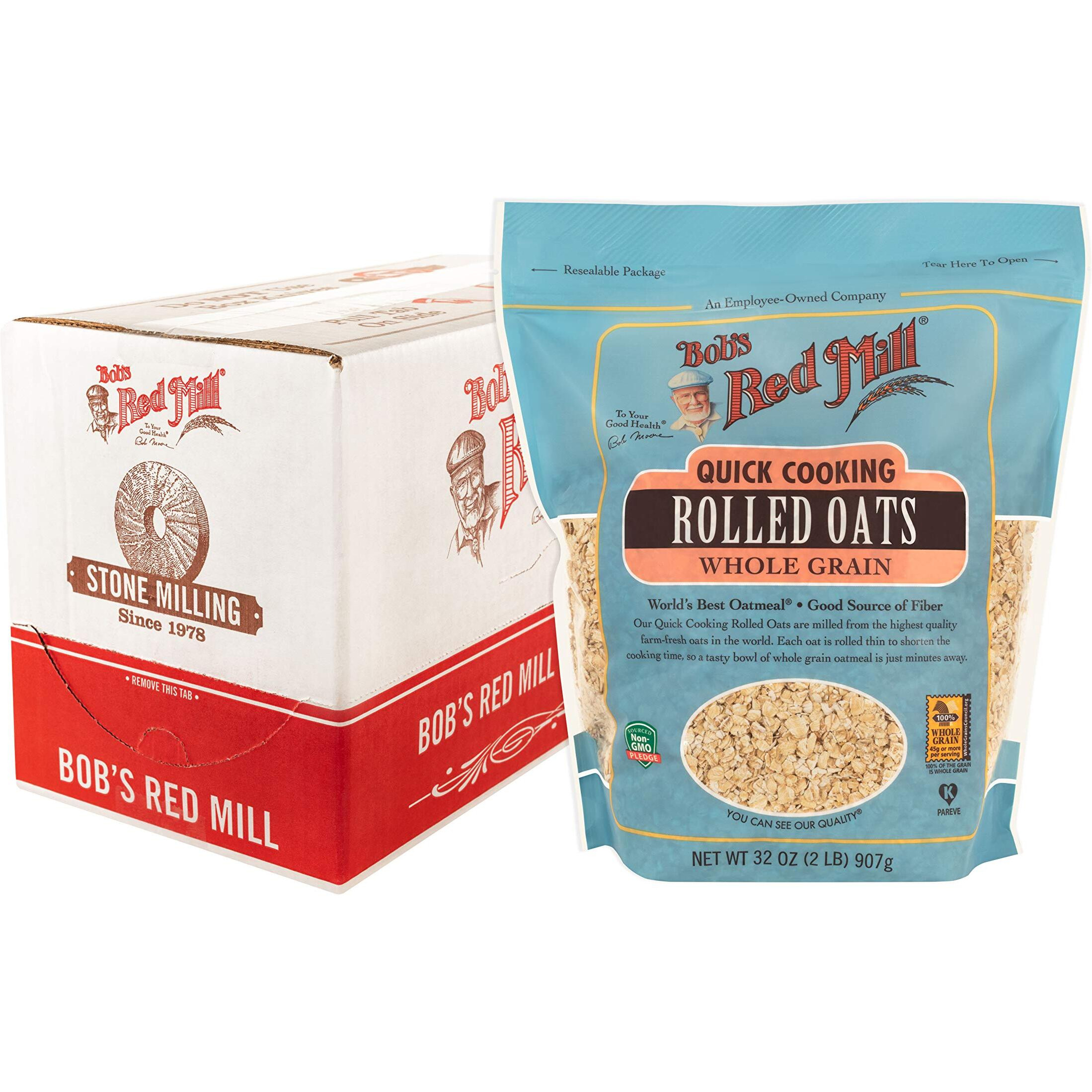 Bob's Red Mill Quick Cooking Rolled Oats, 32-Ounce (Pack Of 4)