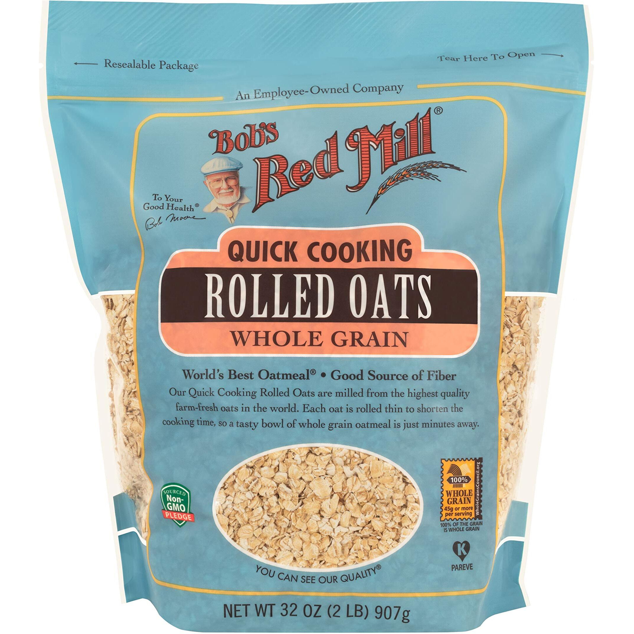 Bob's Red Mill Quick Cooking Rolled Oats, 32-Ounce (Pack Of 4)