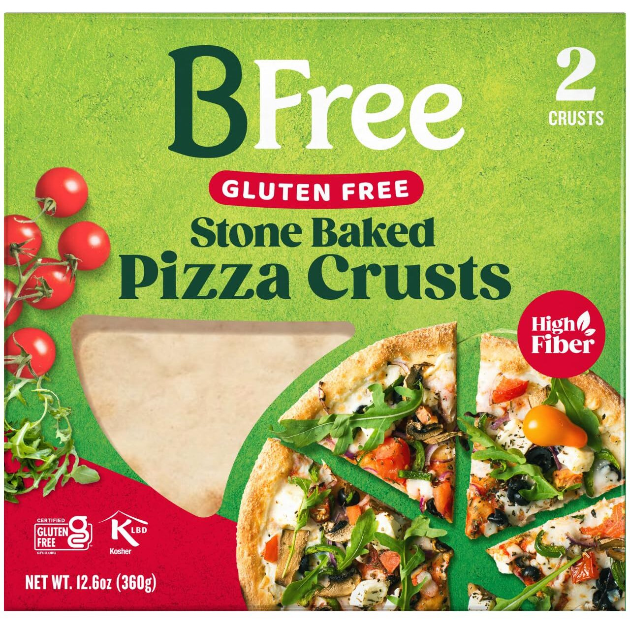 Stone Baked Pizza Crust By Bfree Foods- Gluten Free Pizza Dough - Keto Pizza Crust - Includes 2 Pizza Bases, 12.6 Oz [1 Pack]