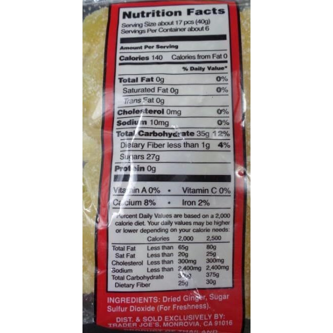 3 Packs Trader Joe's Crystallized Candied Ginger Sweet & Spicy