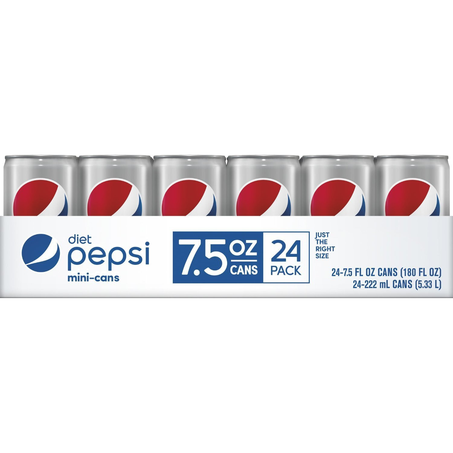 Diet Pepsi, 7.5 Fl Oz Mini Cans, 24 Pack