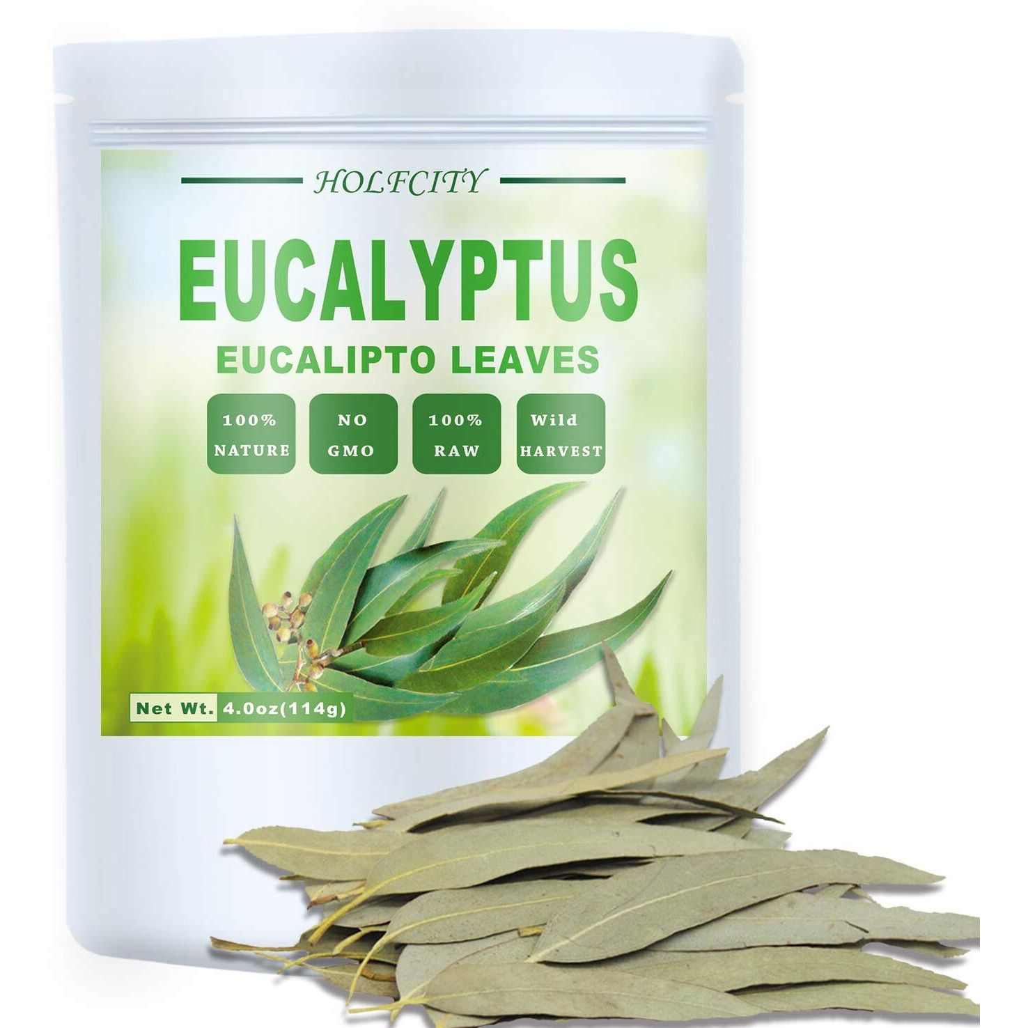 Whole Eucalyptus Leaves, Natural Eucalyptus Herb Leaves, 114G (4.0 Oz)