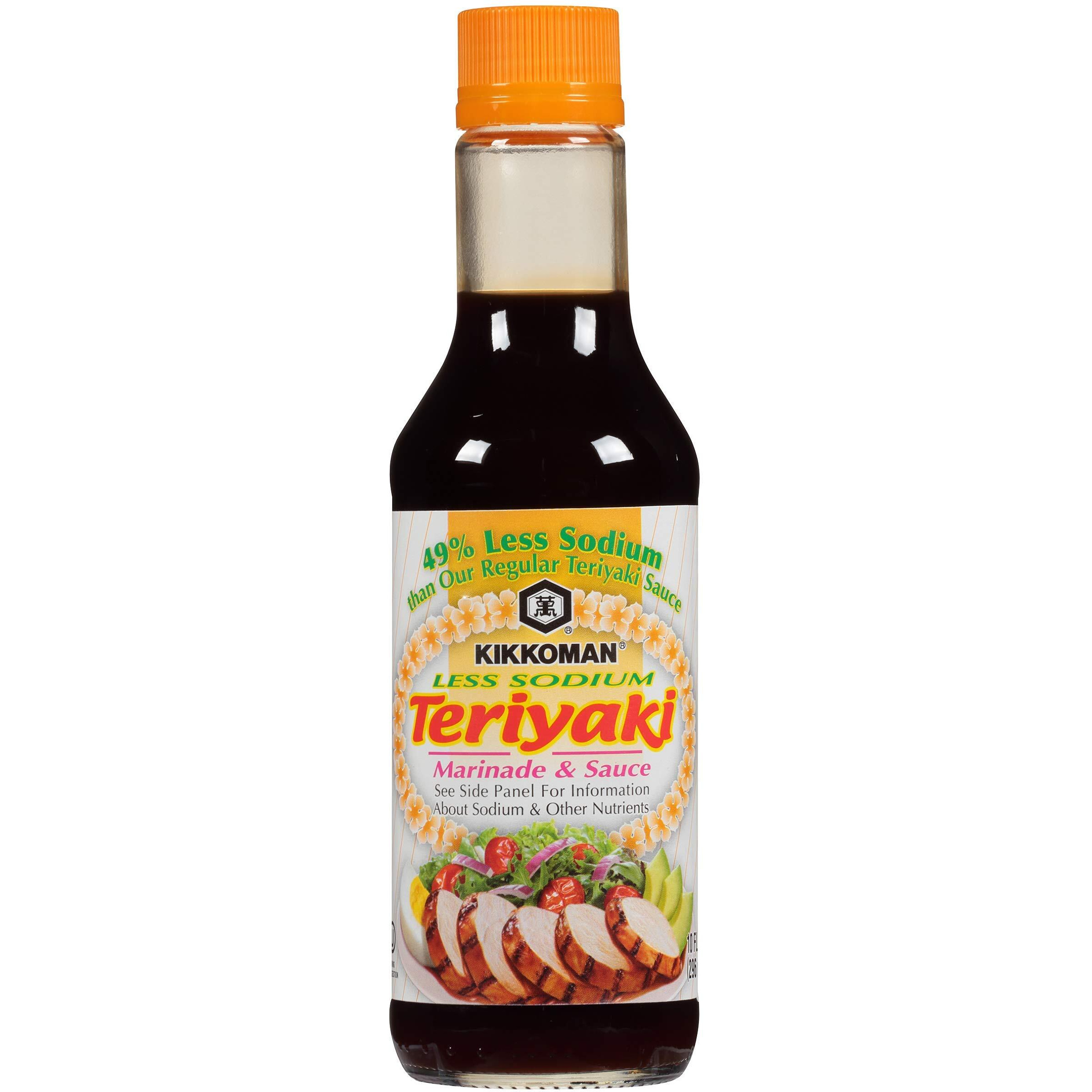 Kikkoman Less Sodium Teriyaki Sauce, 10 Ounce (Pack Of 2, Total Of 20 Fl Oz) (2-Pack)