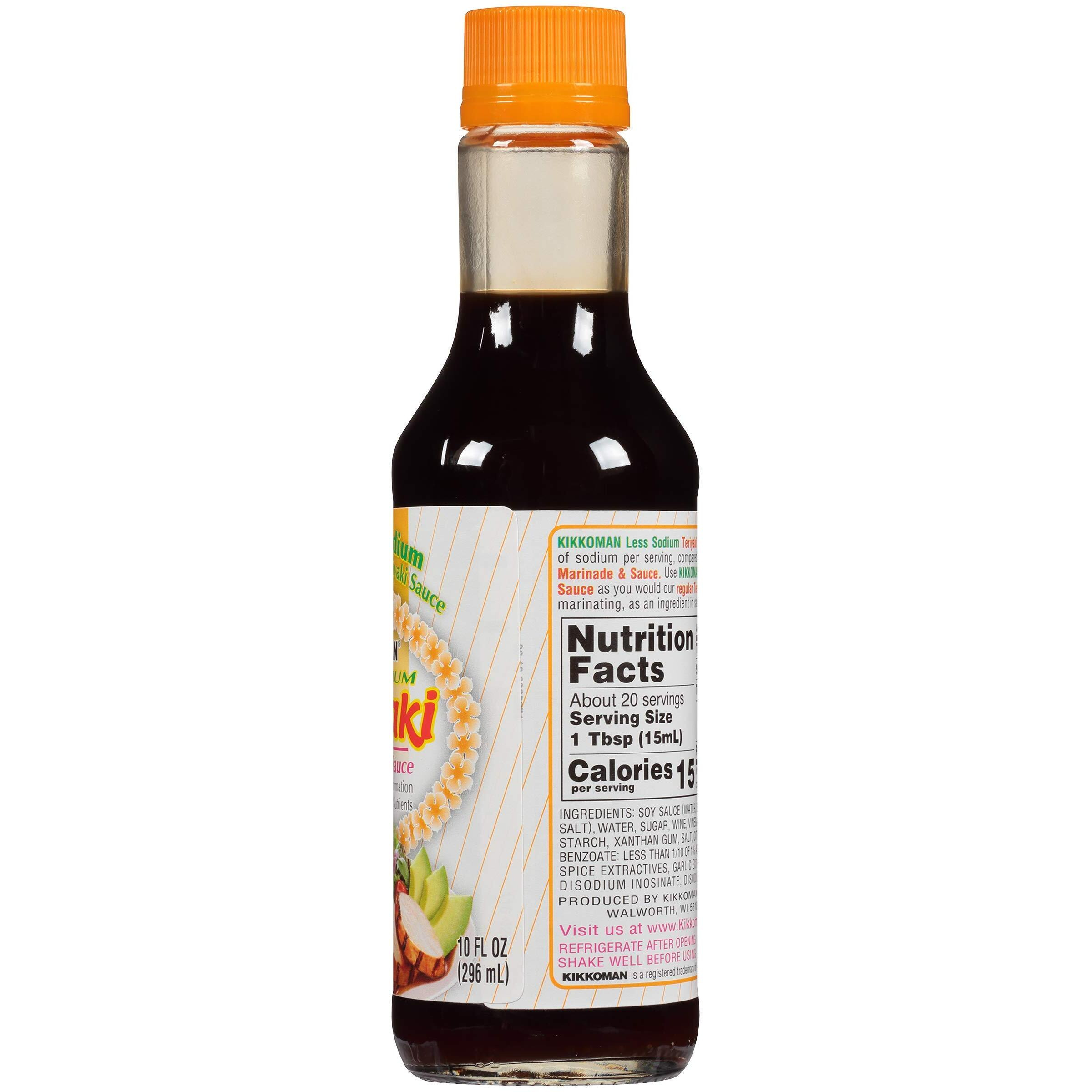 Kikkoman Less Sodium Teriyaki Sauce, 10 Ounce (Pack Of 2, Total Of 20 Fl Oz) (2-Pack)
