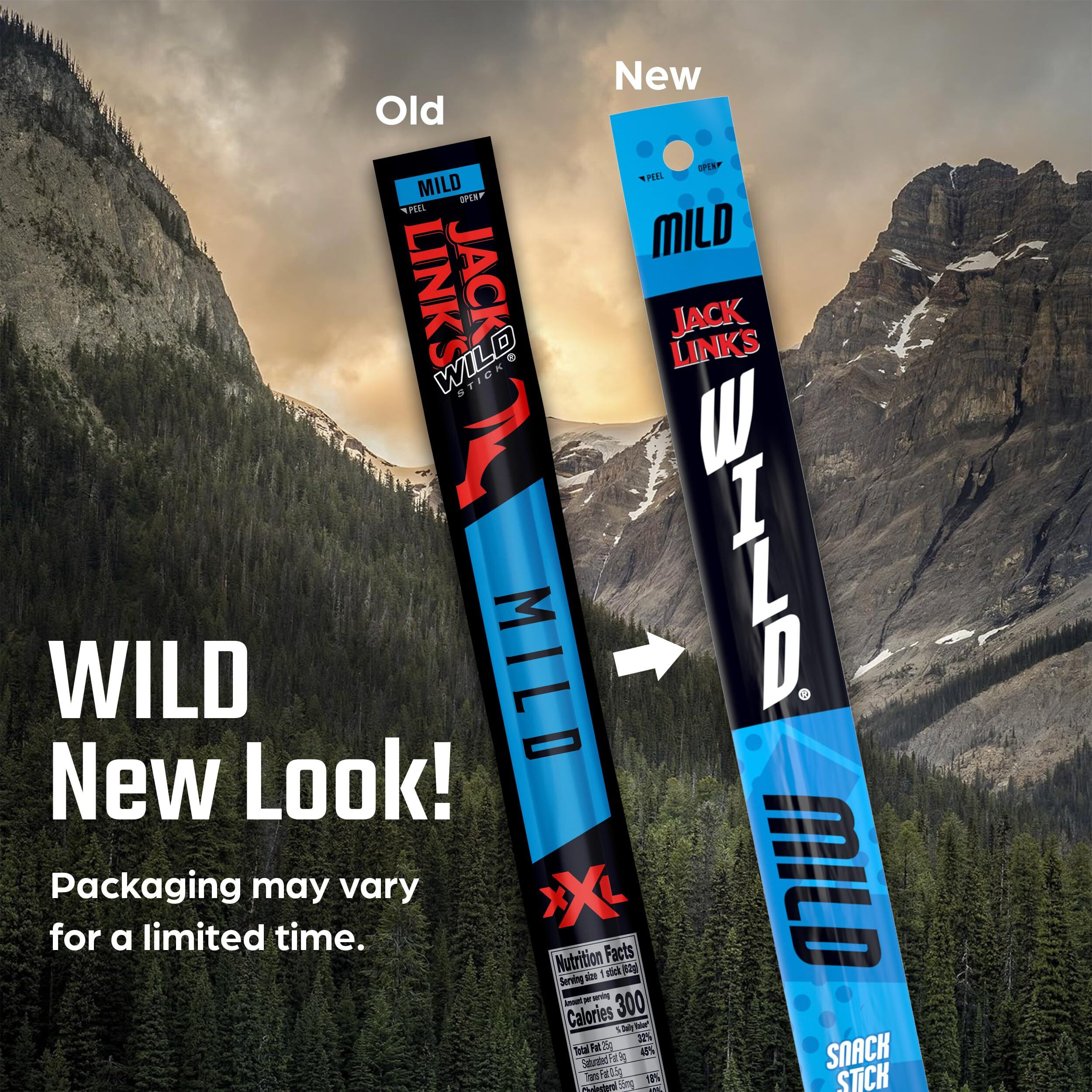 Jack Link's Wild Beef Sticks, Mild - Protein Snack, Meat Stick With 14G Of Protein, 2.2 Oz. (Pack Of 24)