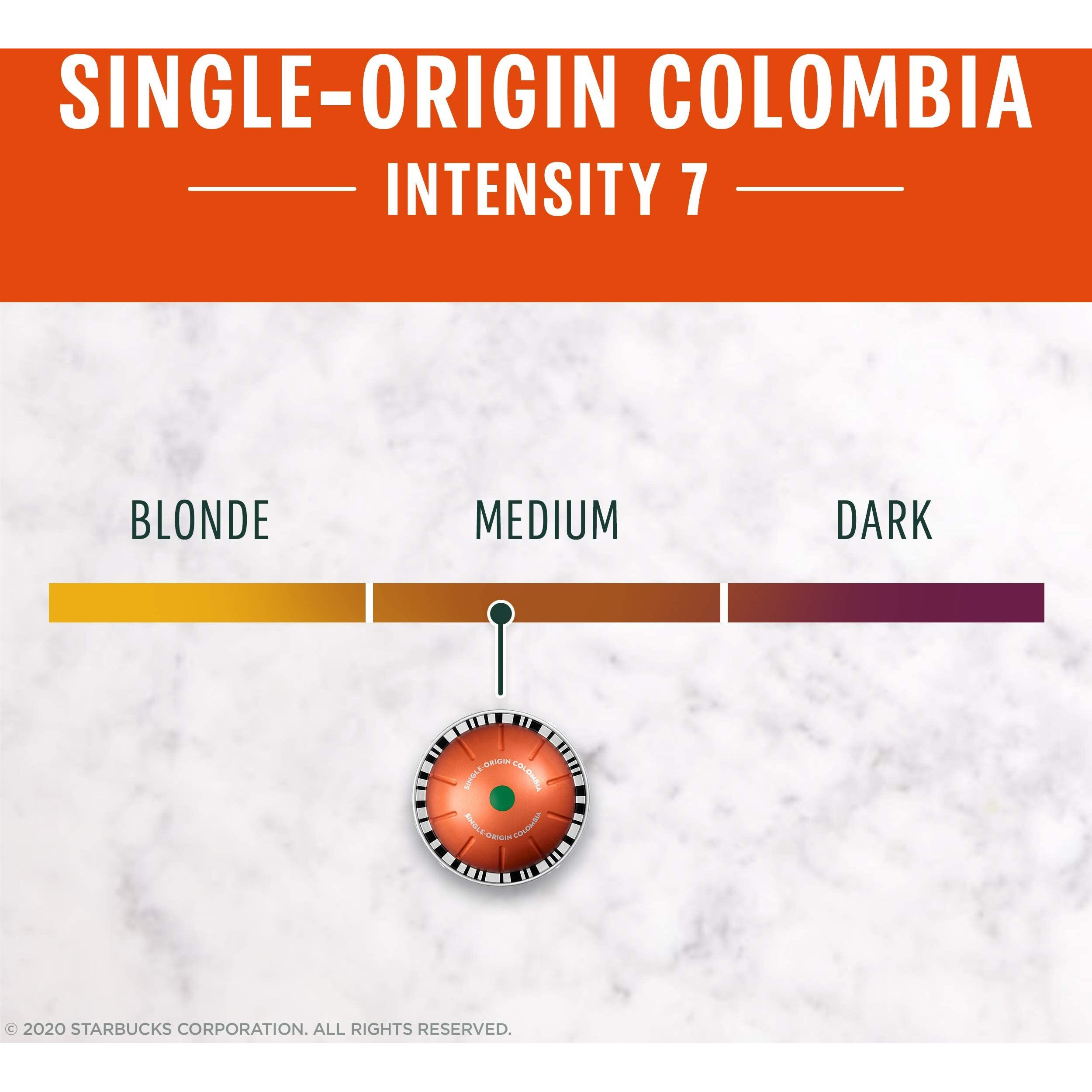 Starbucks By Nespresso Vertuo, Single-Origin Colombia, Medium Roast, Brews 7.8 Oz.