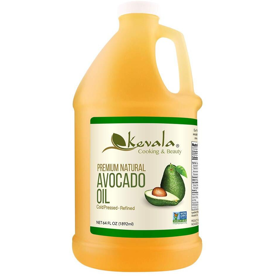 Kevala Avocado Oil - Avocado Oil For Cooking - Avocados - Cold Pressed Avocado Oil - Cooking Oil - Avocados Fresh - Vegetable Oil For Cooking - 64 Fl Oz - 1/2 Gallon