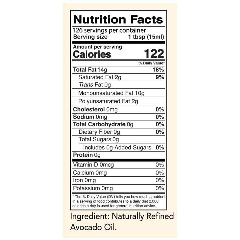 Kevala Avocado Oil - Avocado Oil For Cooking - Avocados - Cold Pressed Avocado Oil - Cooking Oil - Avocados Fresh - Vegetable Oil For Cooking - 64 Fl Oz - 1/2 Gallon