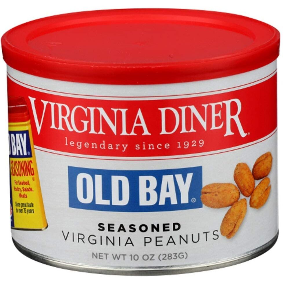 Virginia Diner - Gourmet Old Bay Seasoned Virginia Peanuts, 10 Ounce Tin