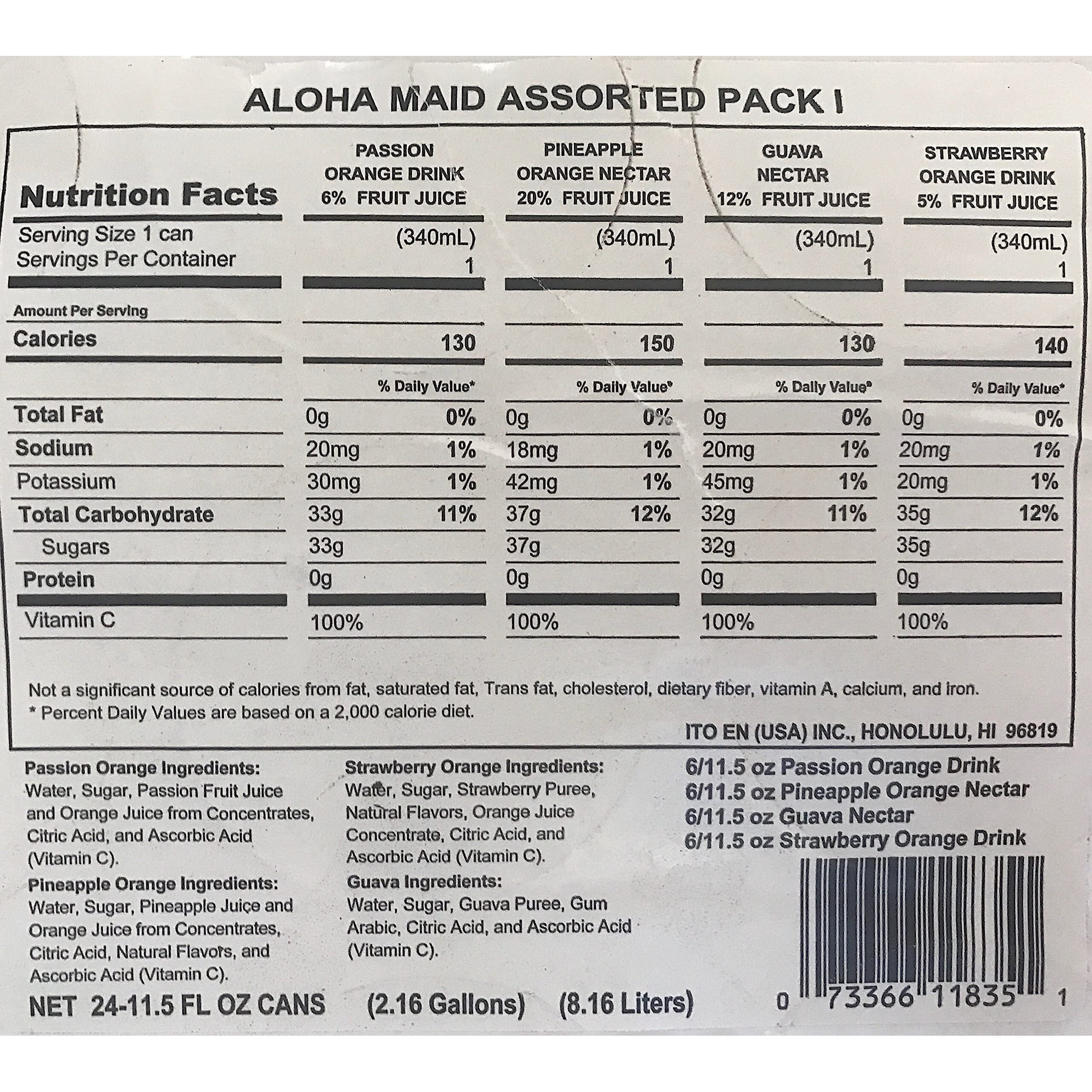 Aloha Maid Juice 11.5-Ounce (Pack Of 24) (Assorted Pack)