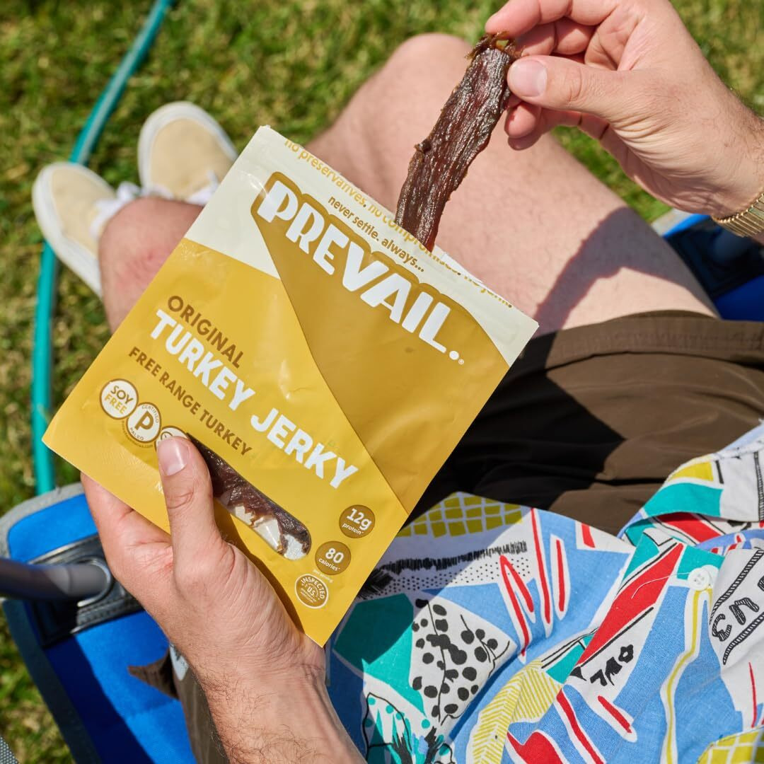 Free-Range Turkey Jerky, By Prevail - Low Sodium And Gluten Free | Pack Of (3) Bags | | Our Gourmet Jerky Is Paleo Certified, Soy Free, Free Of Preservatives, And Contains No Gmo's