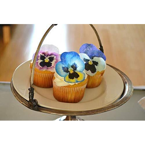 Sugar Robot Inc. Edible Wafer Pansies Premium Crafted Made In The Usa Cake And Cupcake Toppers, Decoration (Pansy)
