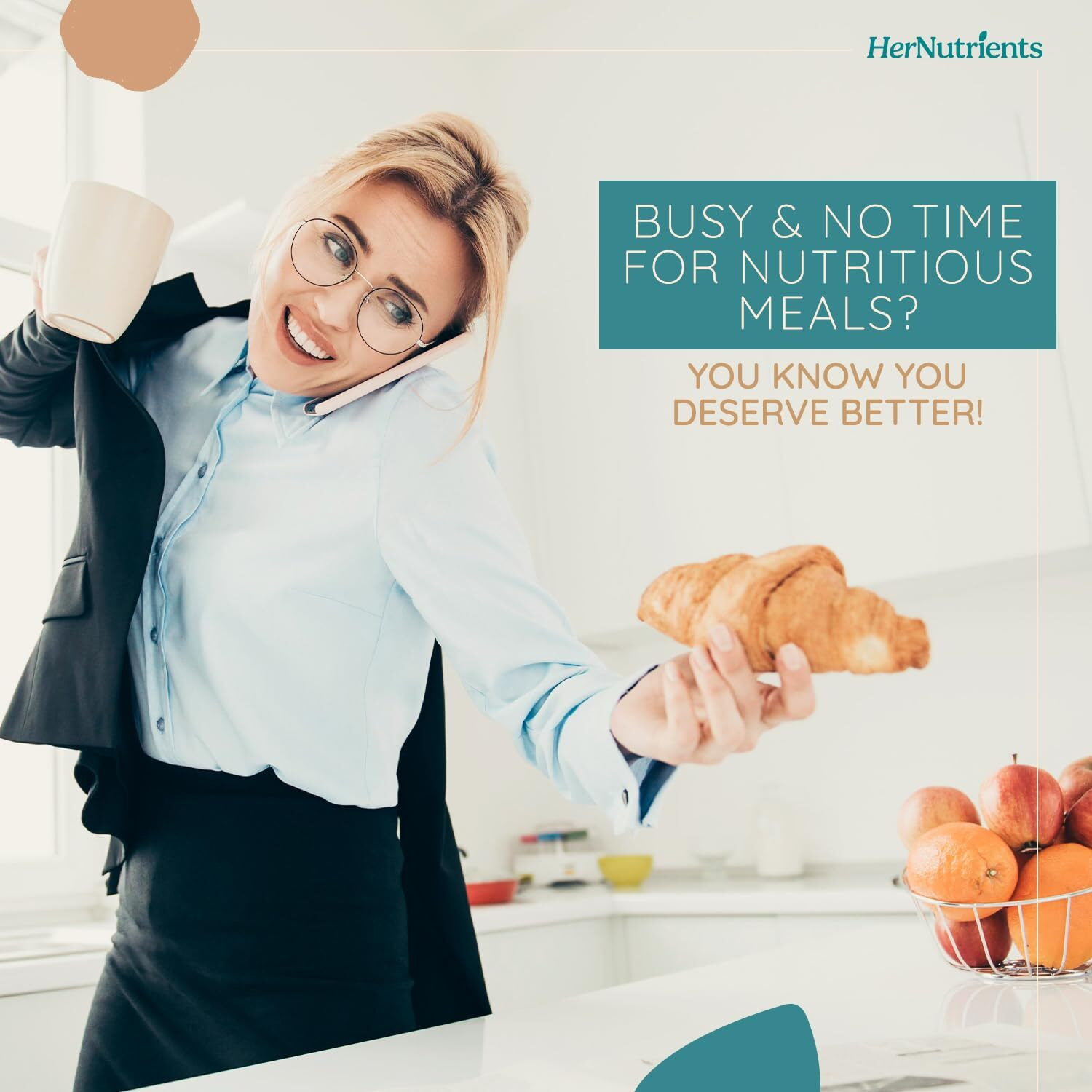 Superfood Meal Replacement For Women - All-In-One Protein Powder With Greens & Vitamins & Collagen | Chocolate Protein Shake For Women's Health, Energy, Focus, Beauty, Mood, No Added Sugar | Chocolate