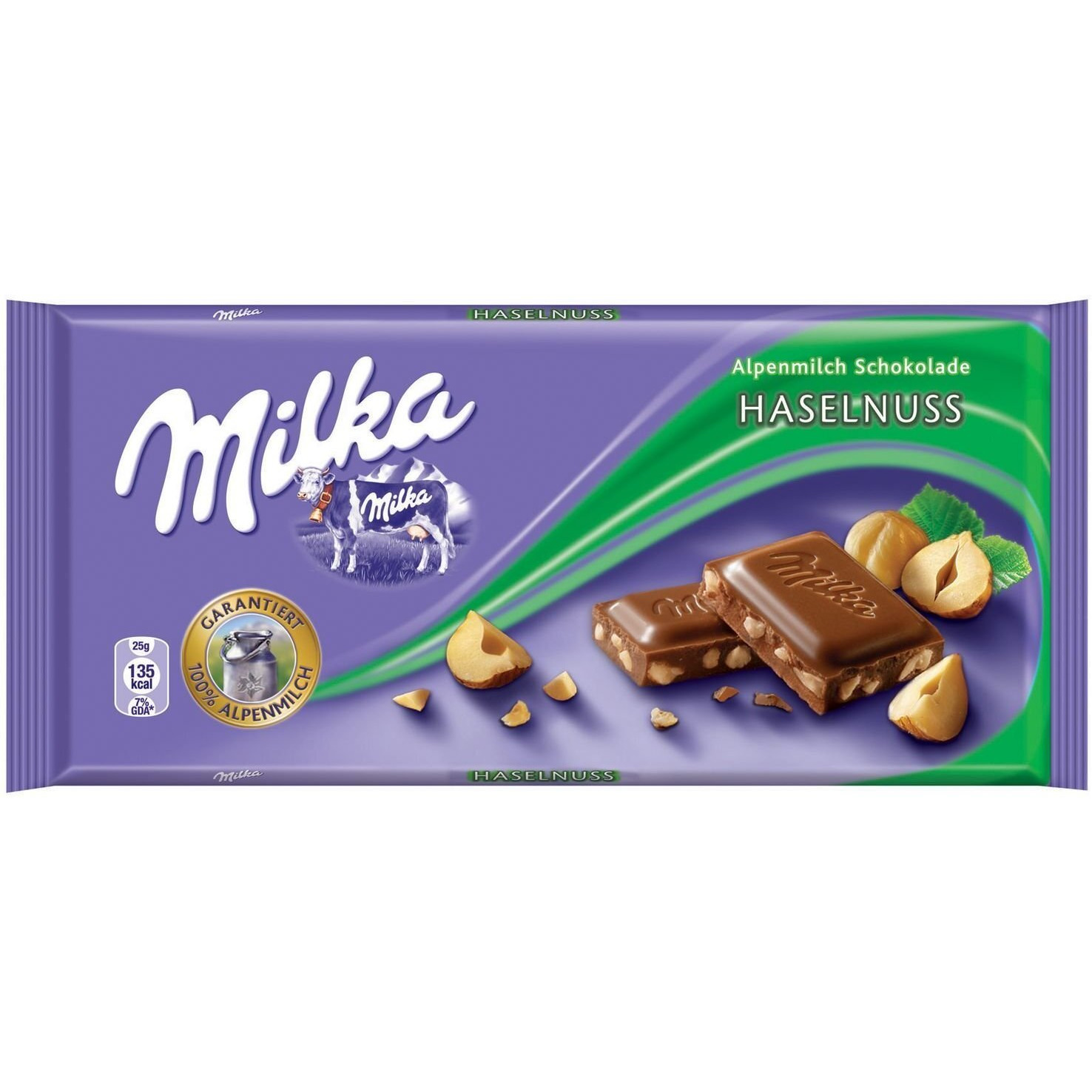 Milka Milk Chocolate Hazelnut, 3.52-Ounce Bars (Pack Of 10)