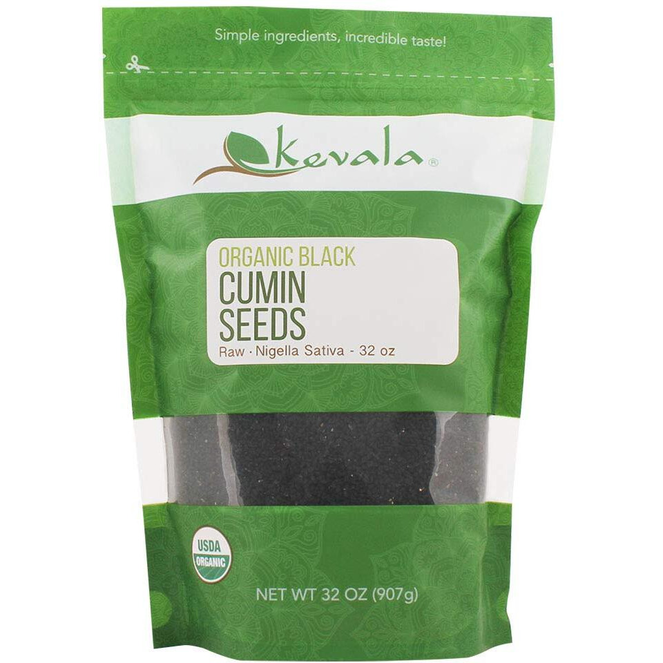 Kevala Organic Black Cumin Seeds - Organic Black Seed - Black Cumin Seed Organic - Black Seeds - Organic Black Seeds Raw - Black Cumin Nigella Sativa - 32 Oz - 2 Lb