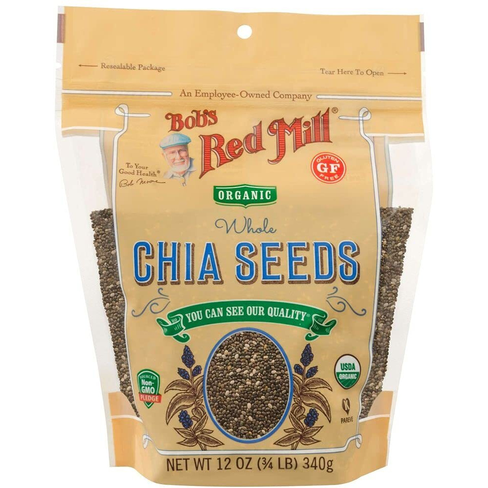 Bobs Red Mill Organic Chia Seeds, 12 Ounce (Pack Of 5)