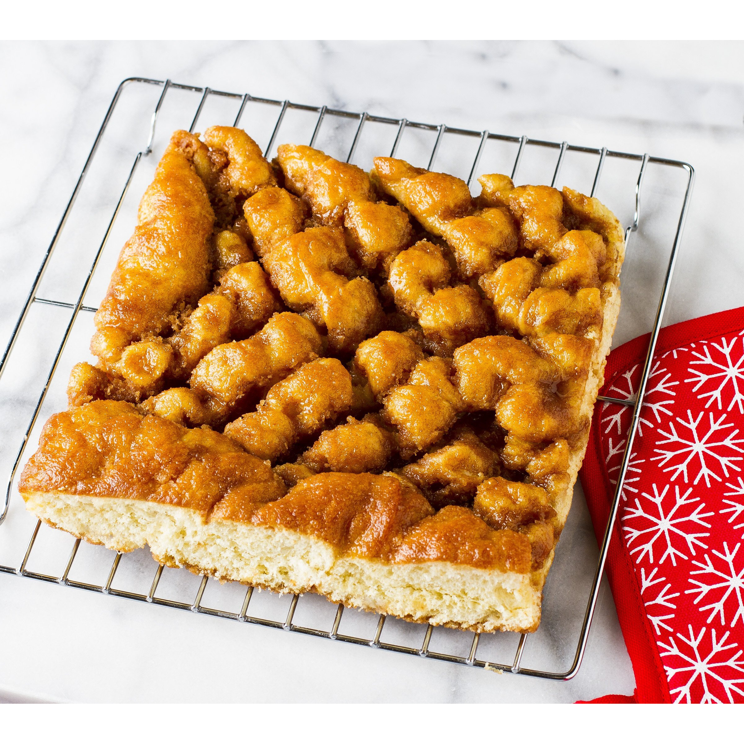 Dewey's Bakery Moravian Sugar Cake | Coffee Cake Baked With Cinnamon & Pure Cane Sugar | Fresh Baked, Get Well, Sympathy, Birthday Gift, Breakfast Treat | Pack Of 3 (14 Oz)