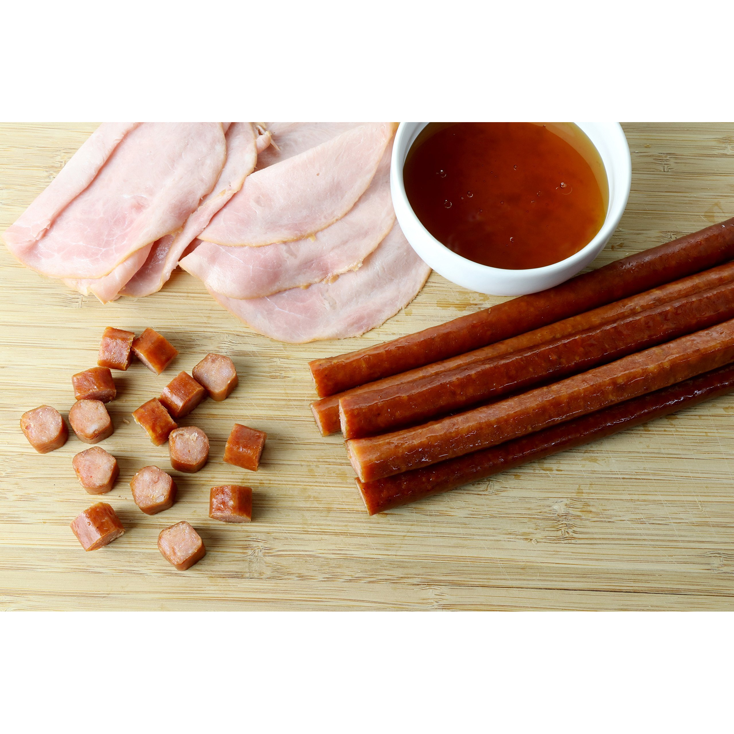 Wenzels Farm Honey Ham Sticks Made In The Usa Snack Sticks Flavorful, Naturally Smoked  High Protein, Low Carb  No Msg, Fillers, Binders, Artificial Colors  Gluten Free | 1 Pound Bulk Pack