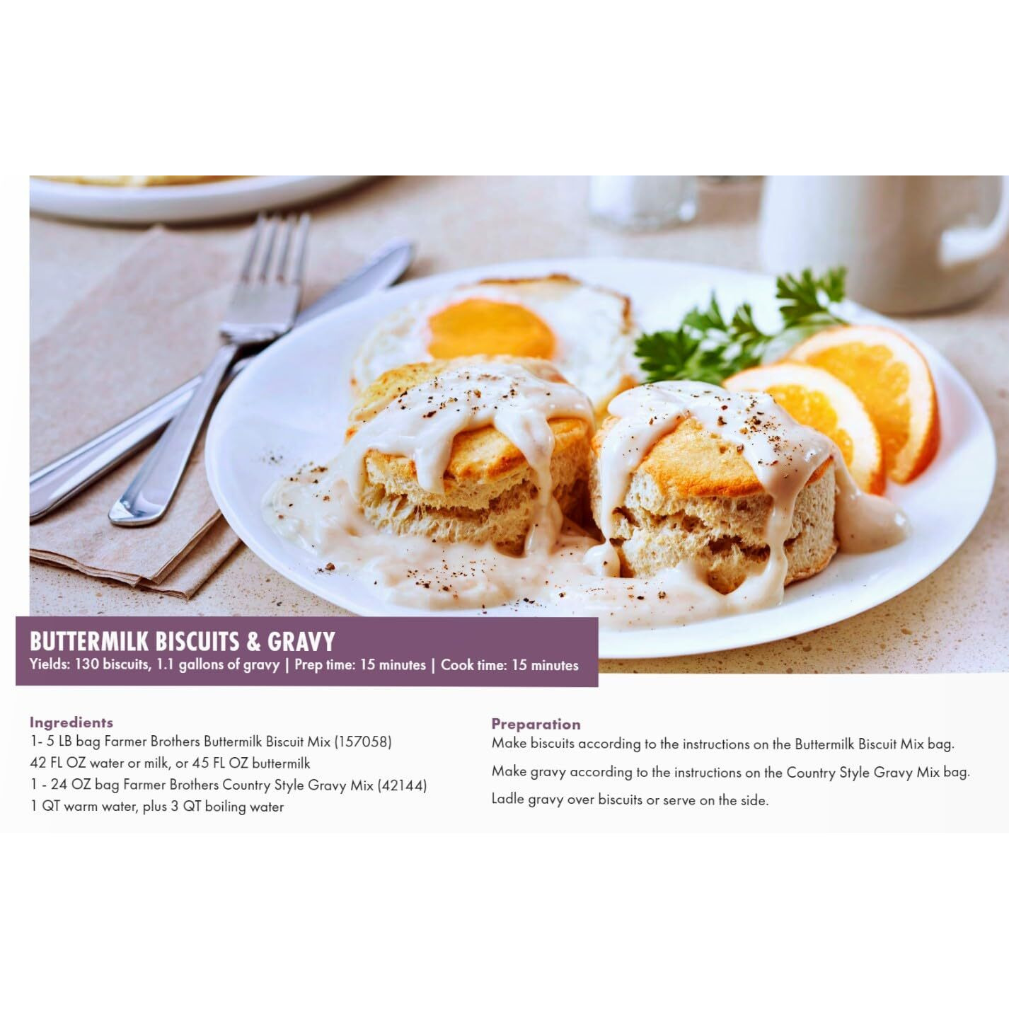 Farmer Brothers Instant Country Gravy Mix, 1.5 Lb Bag