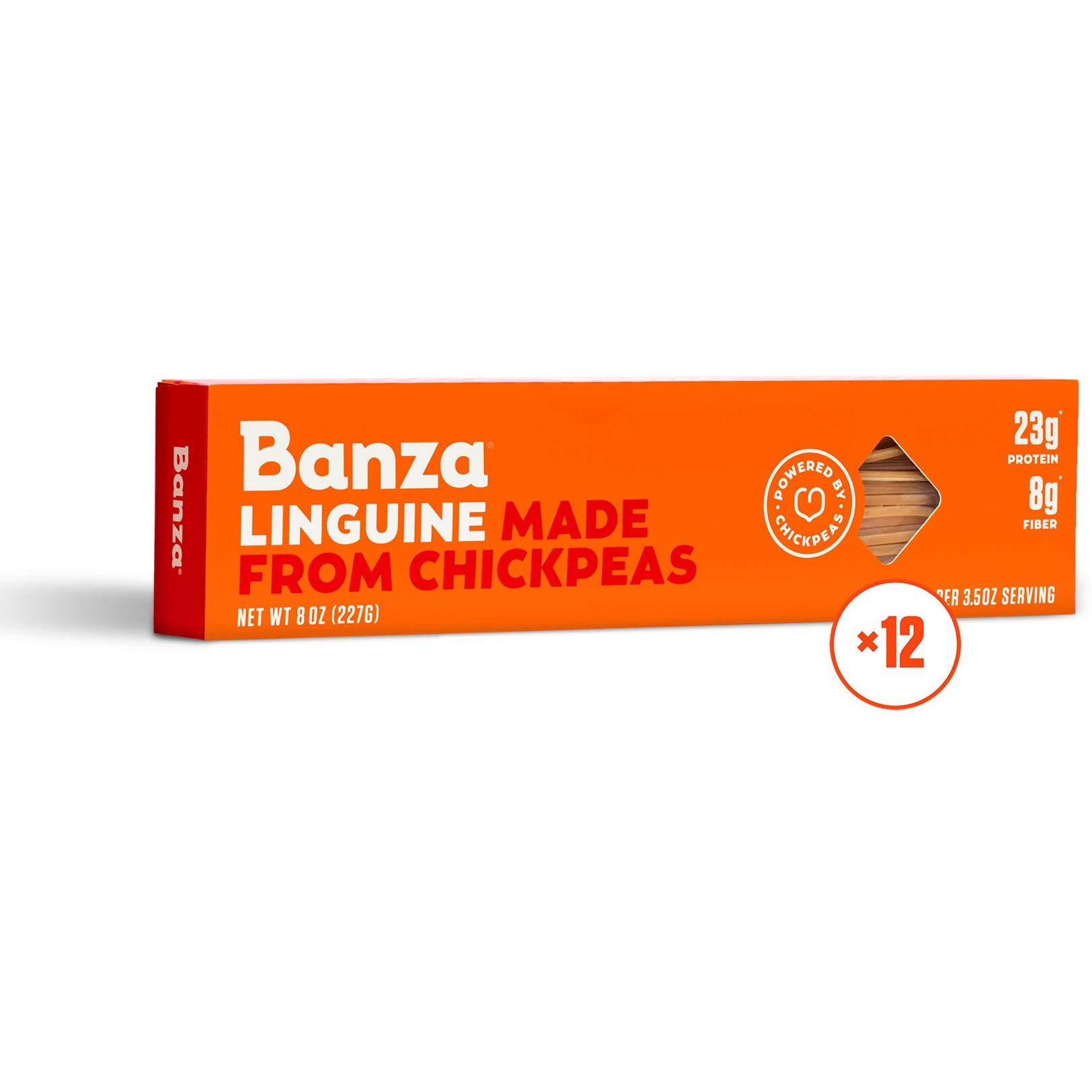 Banza Chickpea Pasta, Linguine - Gluten Free Healthy Pasta, High Protein, Lower Carb And Non-Gmo - (Pack Of 12)