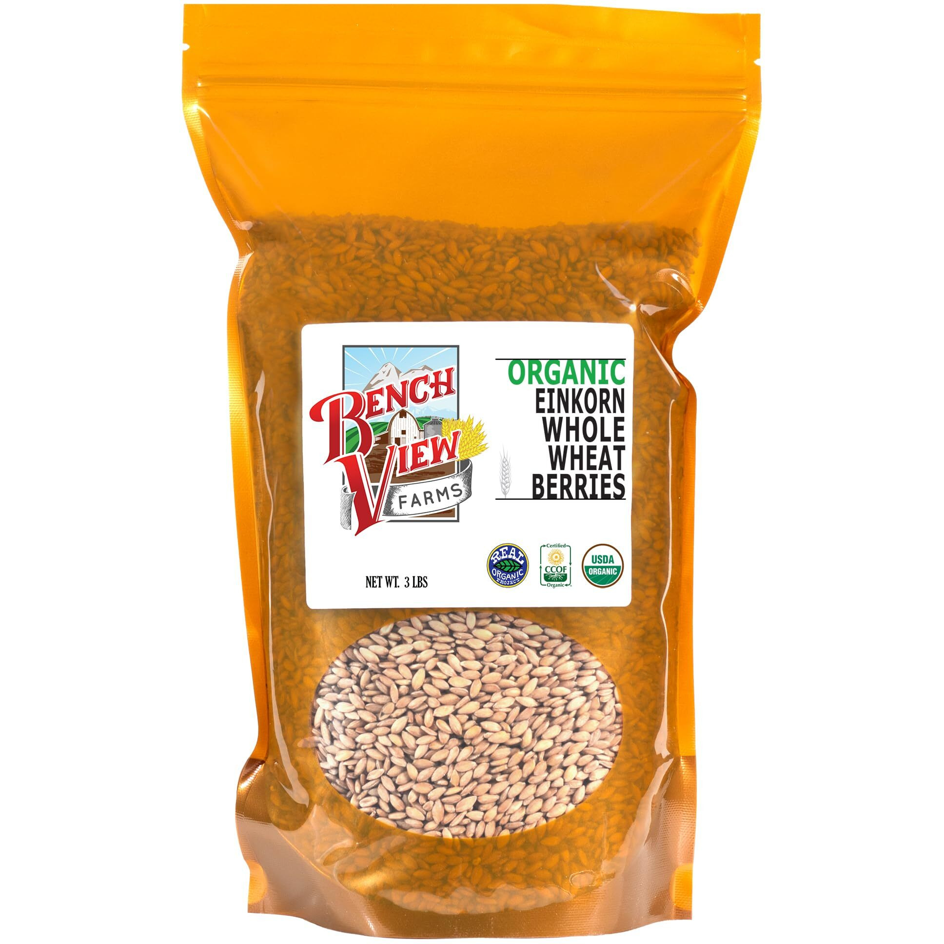 Organic Einkorn Wheat Berries - 3Lbs