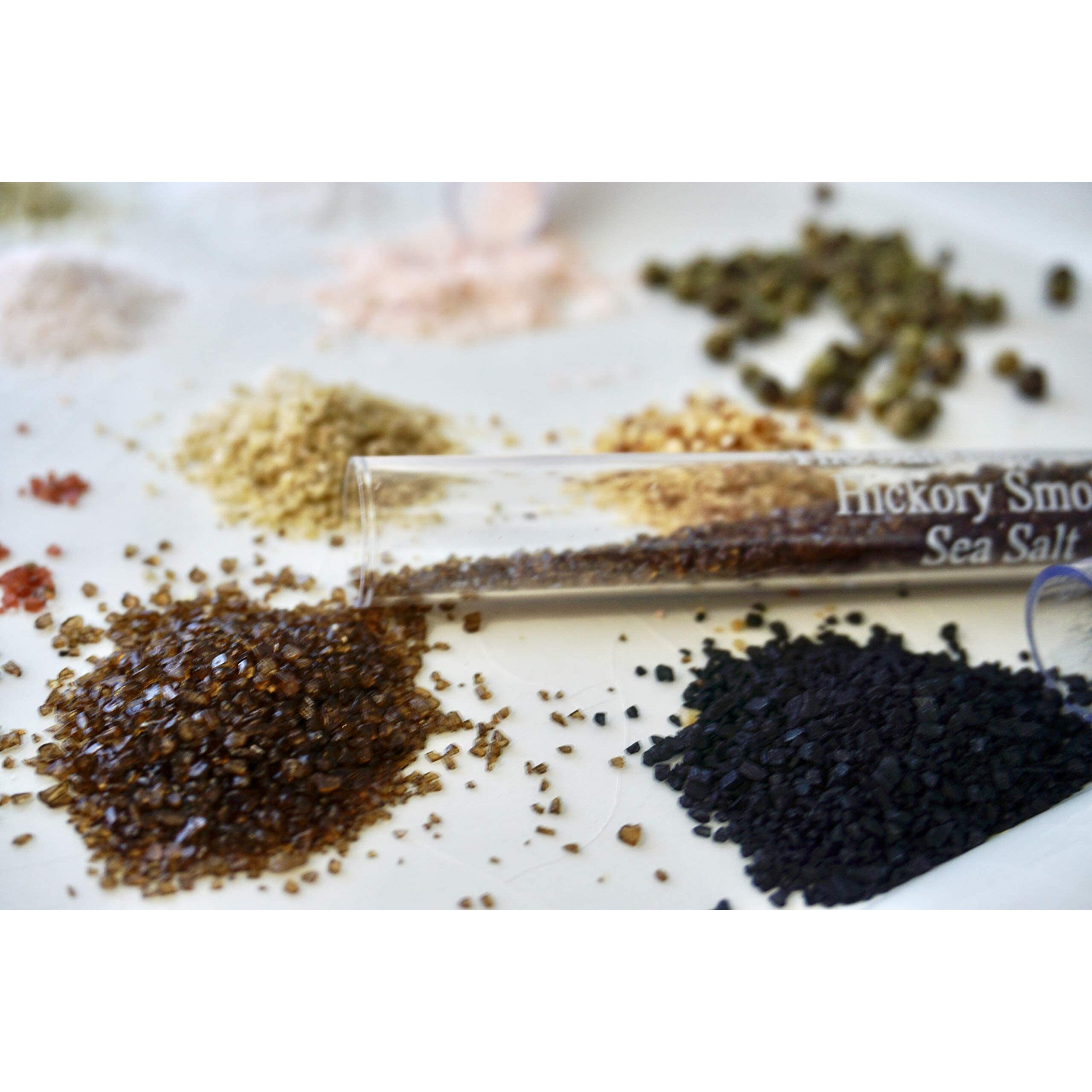 Gourmet Salt Gift Set - 10 Delicious, Natural Finishing Salts From Across The Globe - 10 Test Tube Sampler
