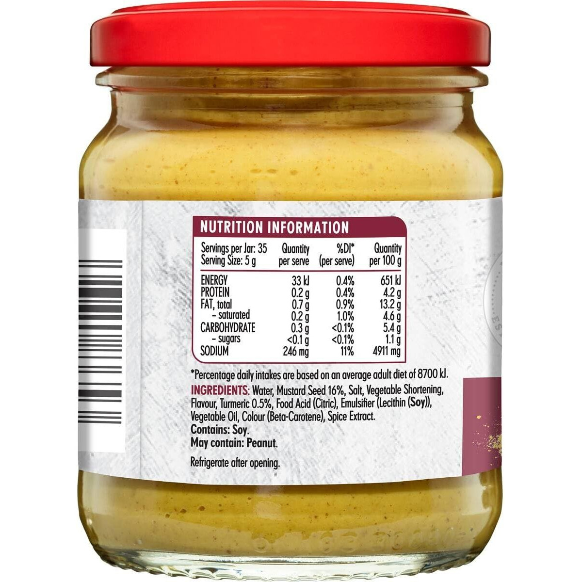 Masterfoods Hot English Mustard 175G