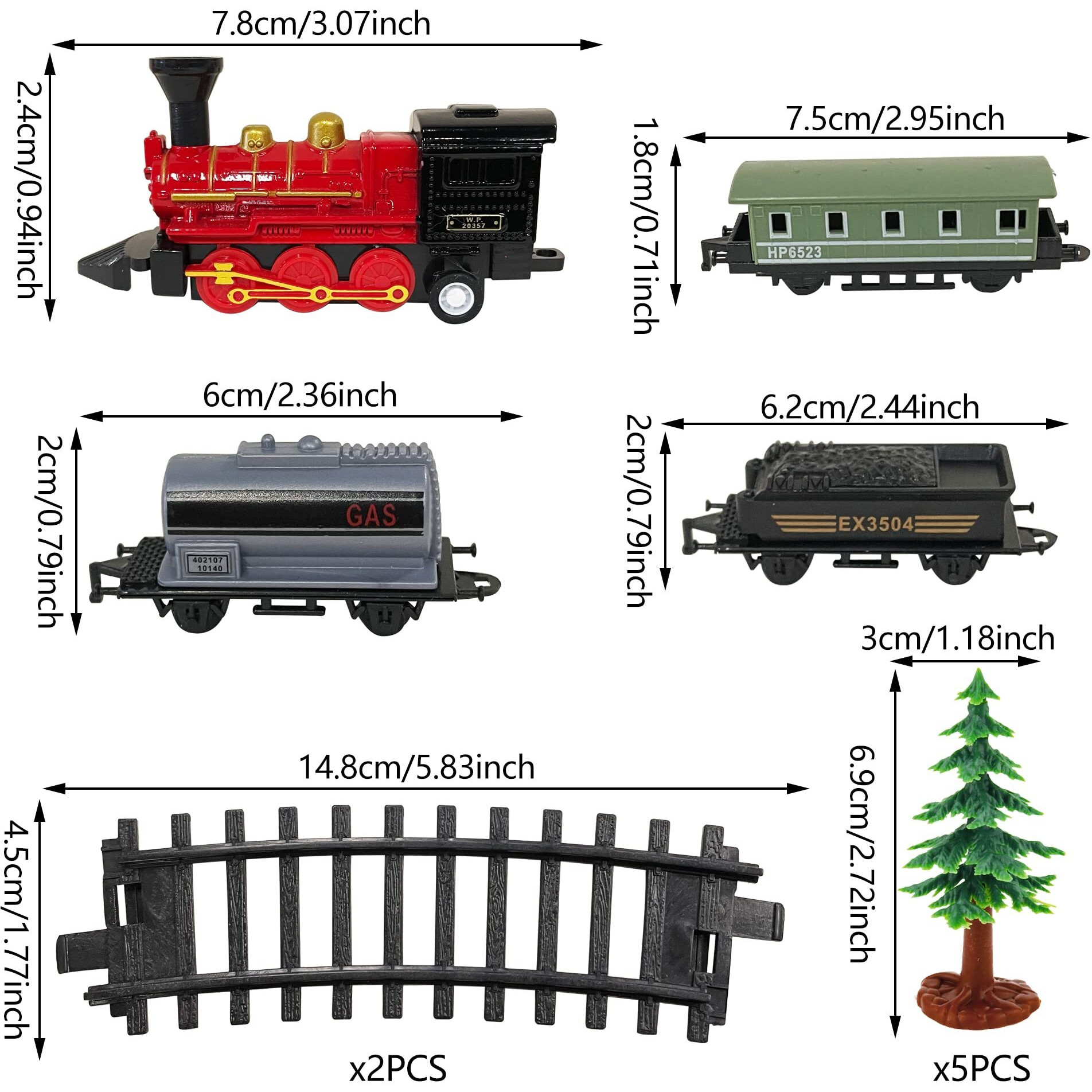 18Pcs Train Cake Decorations Train Cake Toppers Train Birthday Party Supplies Train Track Traffic For Birthday Railway Steam Train Theme Party Decorations