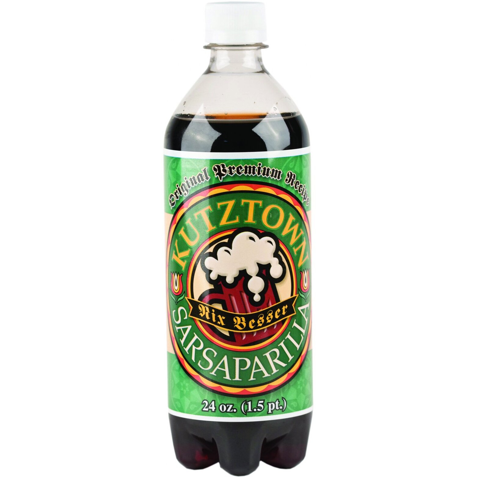 Kutztown "&quotNix Besser"" Sarsaparilla Soda, 24 Oz. Bottles (Pack Of 4)